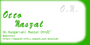 otto maszal business card